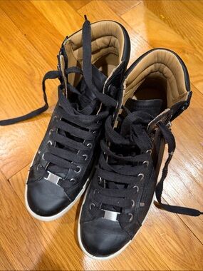UGG Black High-Top Lace-Up Ankle Boot Sneakers
